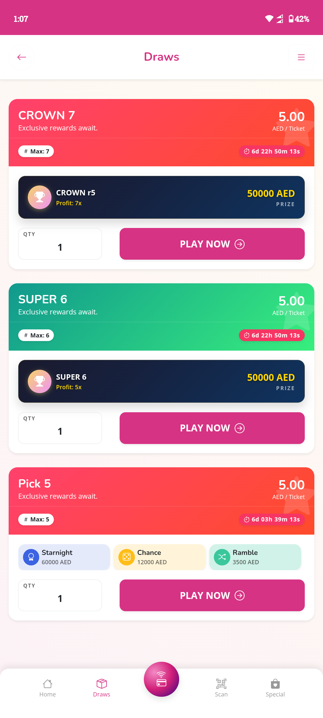 PWA package discovery screen
