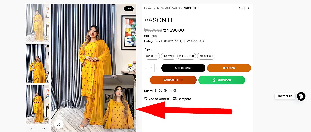 Floating video on product page